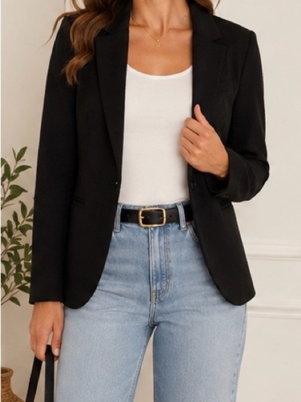 Black Knit Blazer XL | Stretch Career Office Business Casual Jacket
